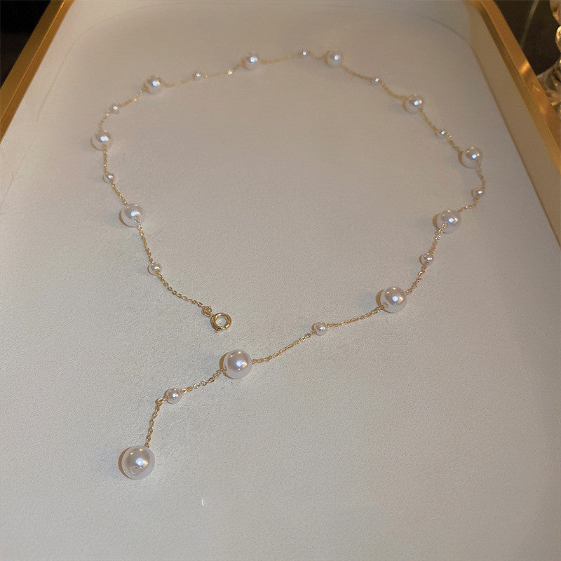 Long Pearl Necklace Fashion