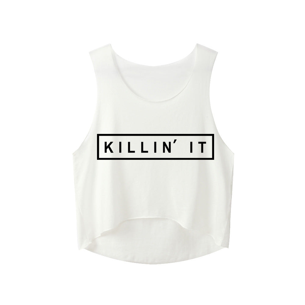 Irregular letter vest KILLIN' IT
