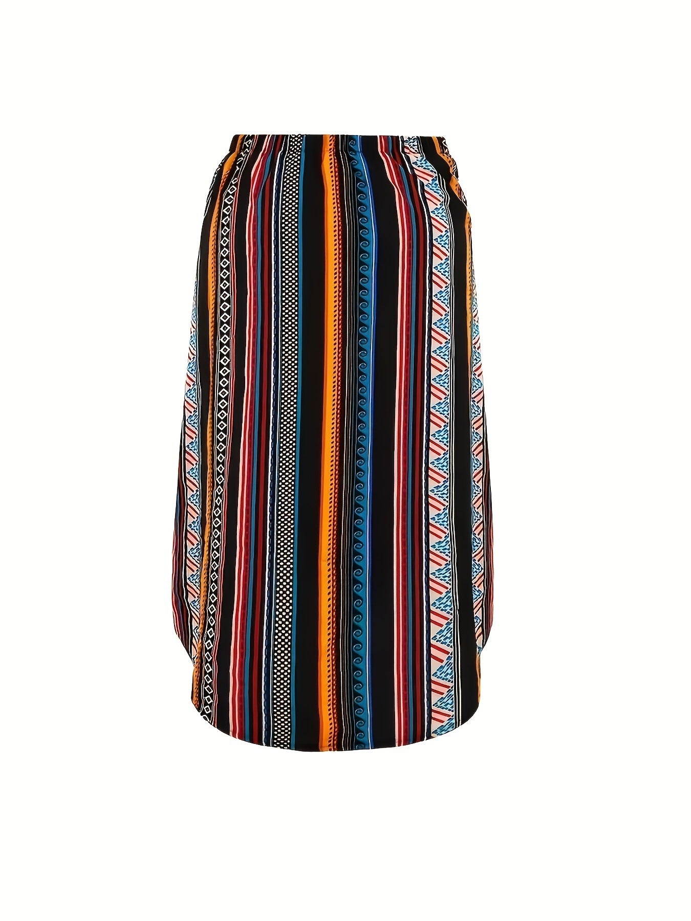 National Fashion Casual Striped Skirt