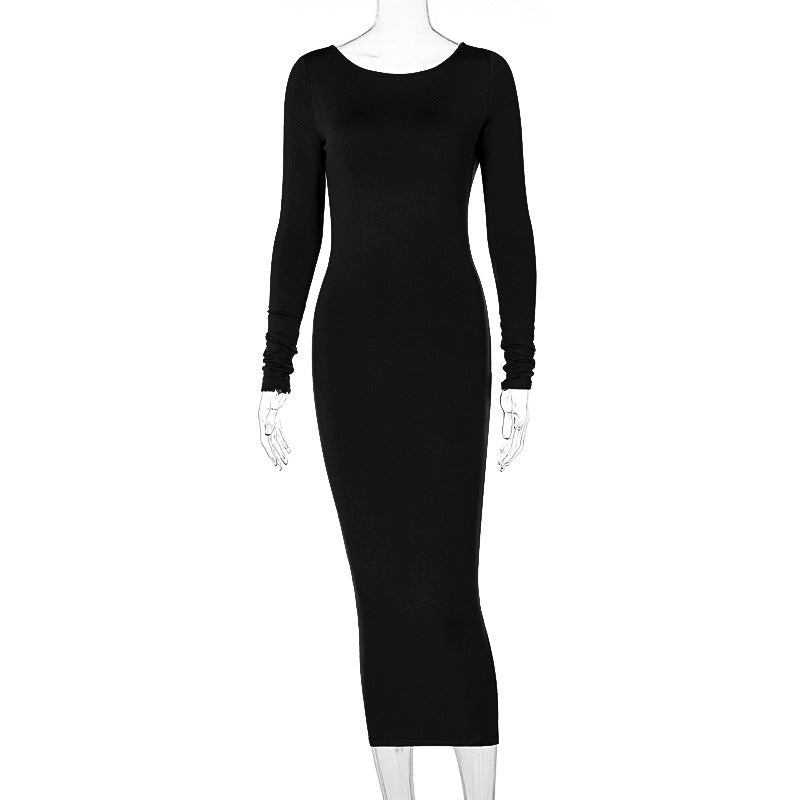 Cryptographic Spring Sexy Backless Midi Dresses